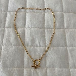 18k gold filled toggle necklace